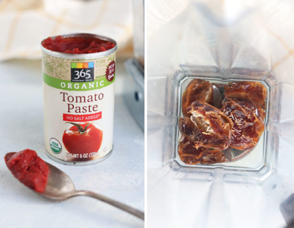 tomato paste and dates for ketchup