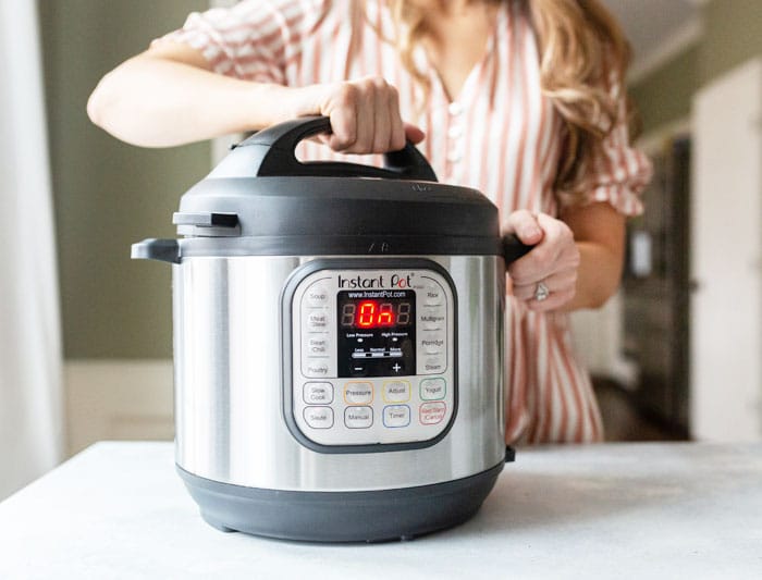 Instant pot in use