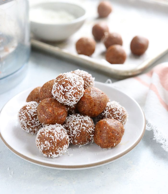 carrot cake balls on plate