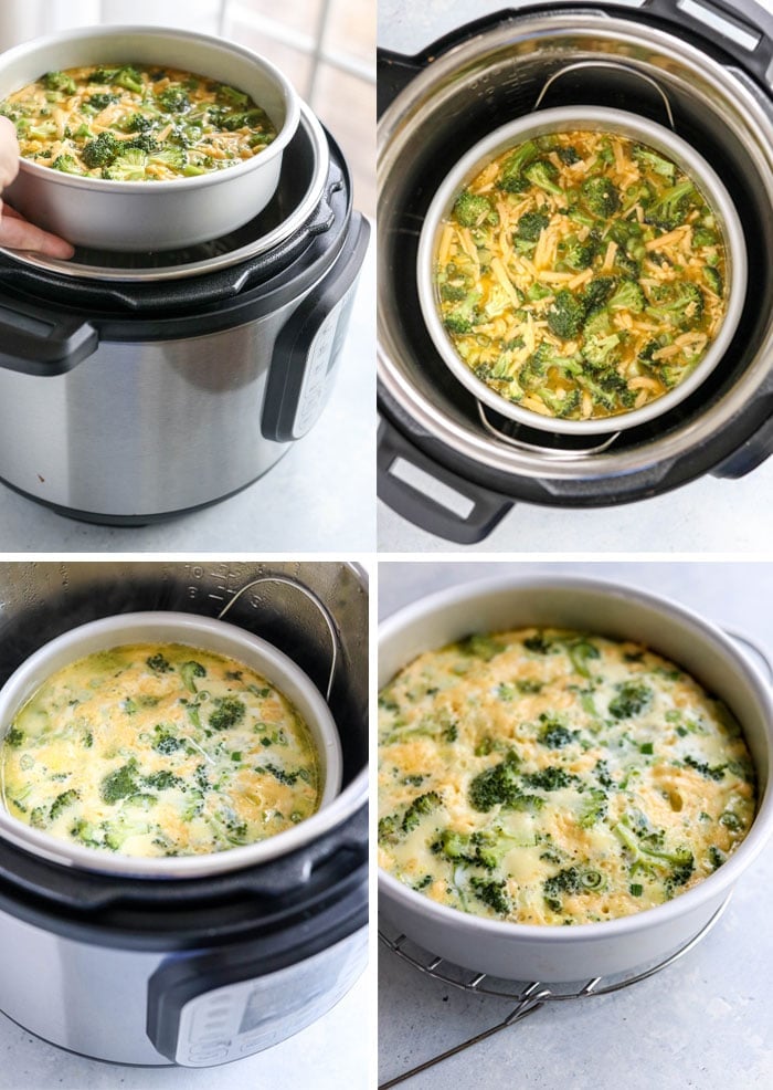 instant pot frittata pan in the electric pressure cooker
