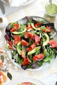 smoked salmon salad for brunch party