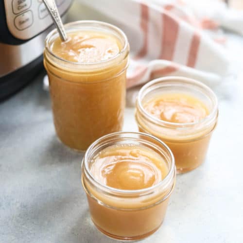 instant pot applesauce in glass jars