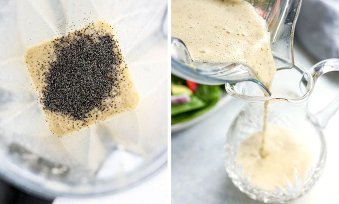 lemon poppy seed dressing in blender