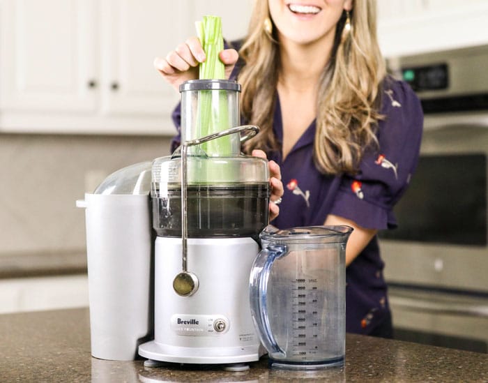 megan gilmore with breville juice fountain