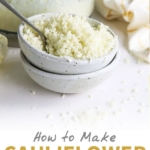 how to make cauliflower rice pin for pinterest