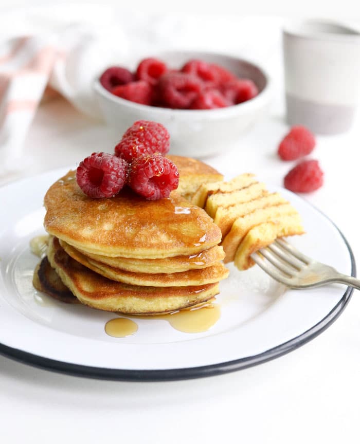 coconut flour pancakes with berries