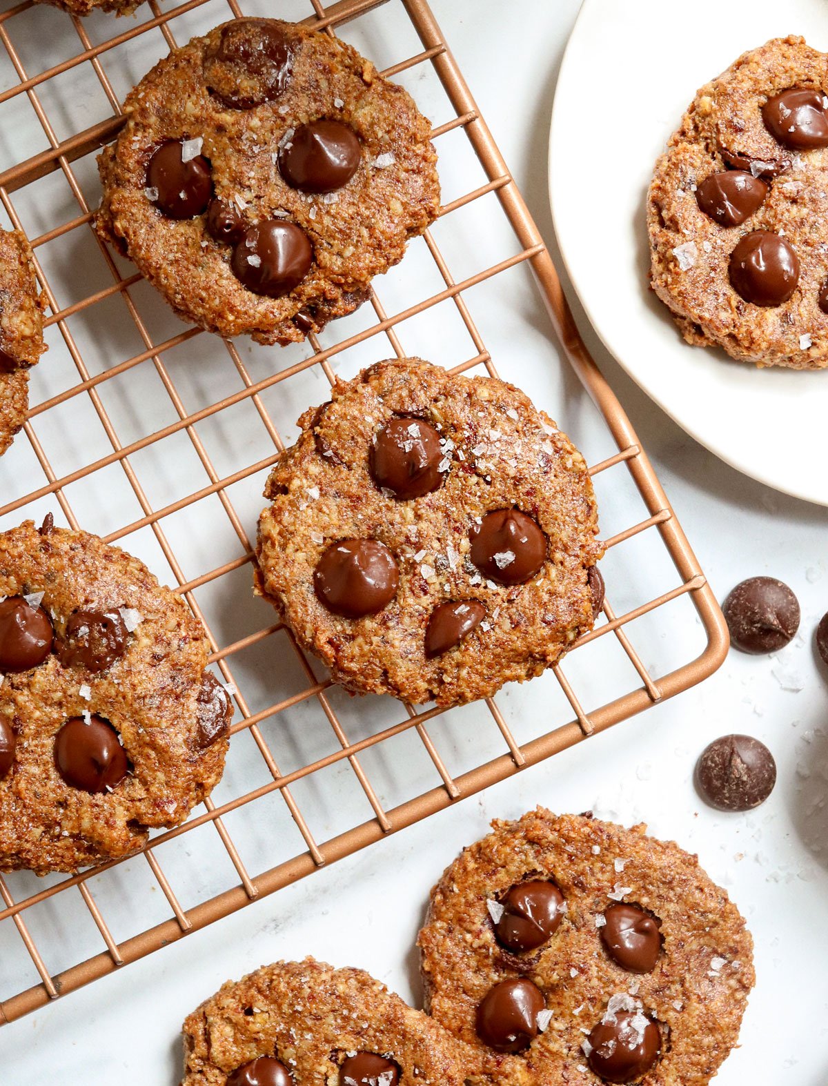 healthy cookies on cooling rack