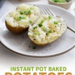 instant pot baked potatoes pin
