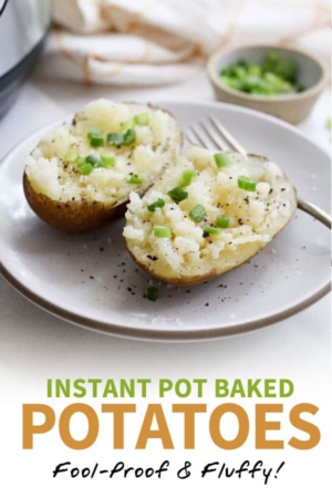 instant pot baked potatoes pin