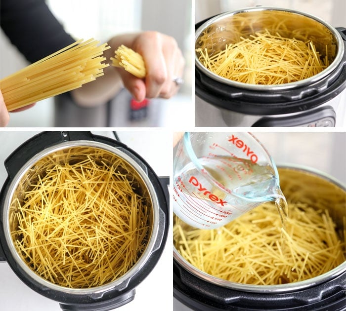 spaghetti noodles in the Instant Pot