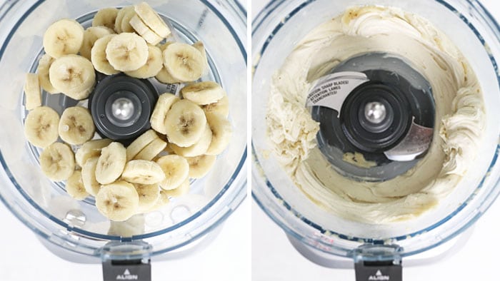 banana ice cream in food processor