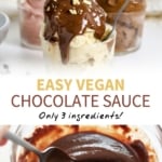 vegan chocolate sauce pin