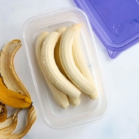 frozen whole bananas in container