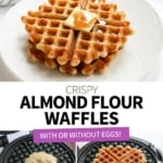 almond flour waffles pin for pinterest