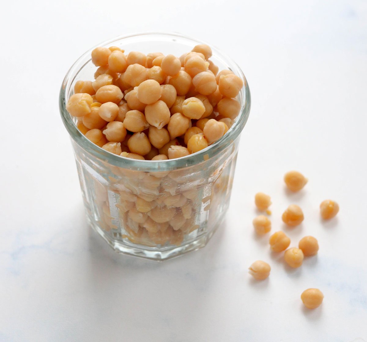 chickpeas in a glass jar