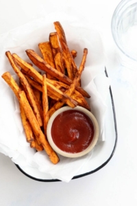 air fryer sweet potato fries with ketchup