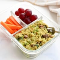 curried chicken salad in lunch box