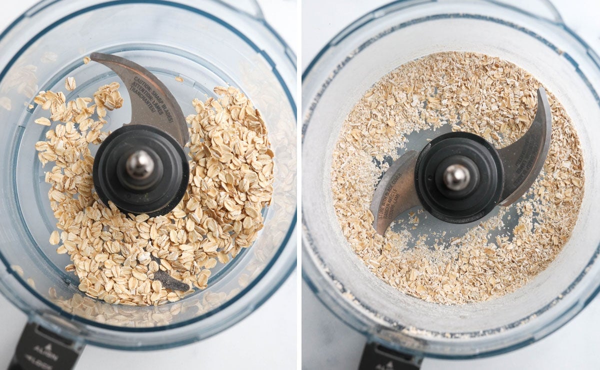 rolled oats pulsed into flour in food processor