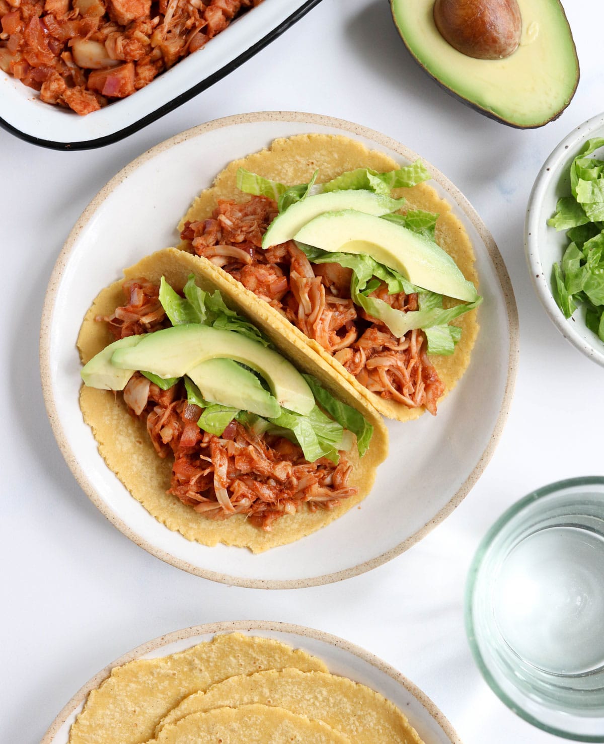 jackfruit tacos with avocado