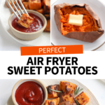 air fryer sweet potatoes pin