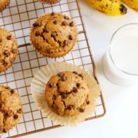 gluten free banana muffins on cooling rack