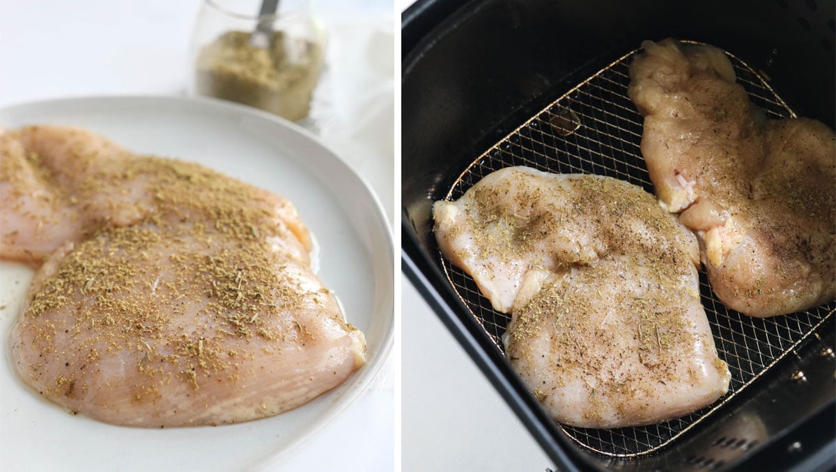 seasoned chicken breasts with poultry seasoning