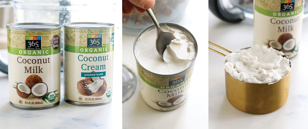 solid coconut cream in a can