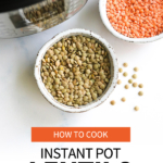 instant pot lentils pin