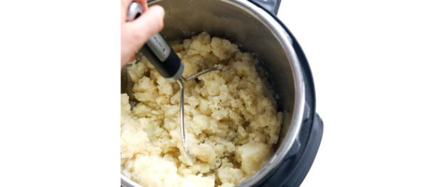 mashing potatoes in the Instant pot