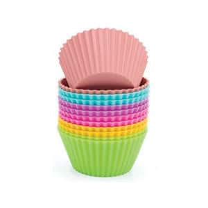 silicone muffin cups stacked
