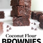coconut flour brownies pin for pinterest