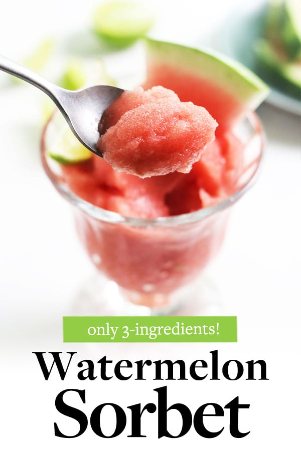 Watermelon Sorbet (No Ice Cream Maker Needed!) Detoxinista