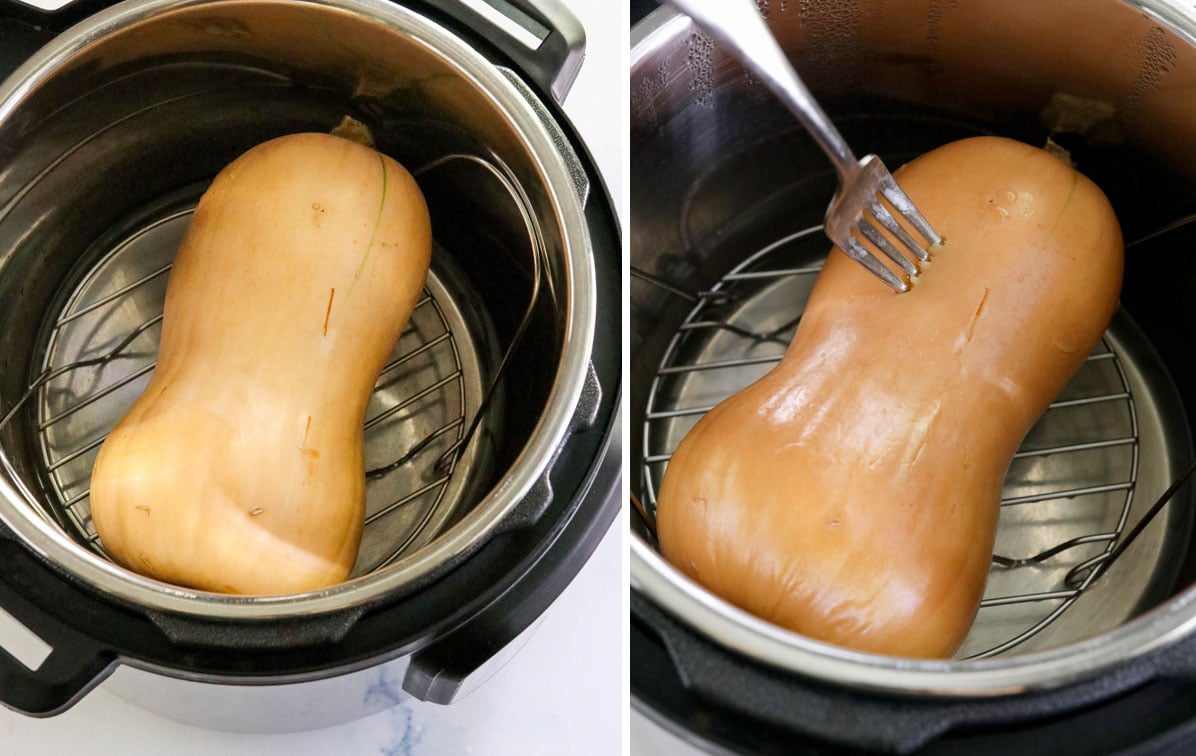 whole squash in the Instant Pot