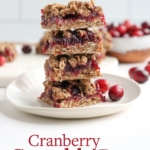 cranberry bars pin for pinterest