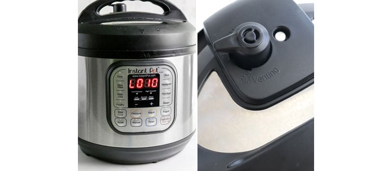 natural release screen on Instant pot