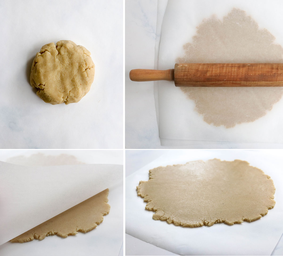 rolling out the pie crust