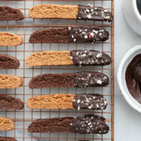 almond flour biscotti on cooling rack