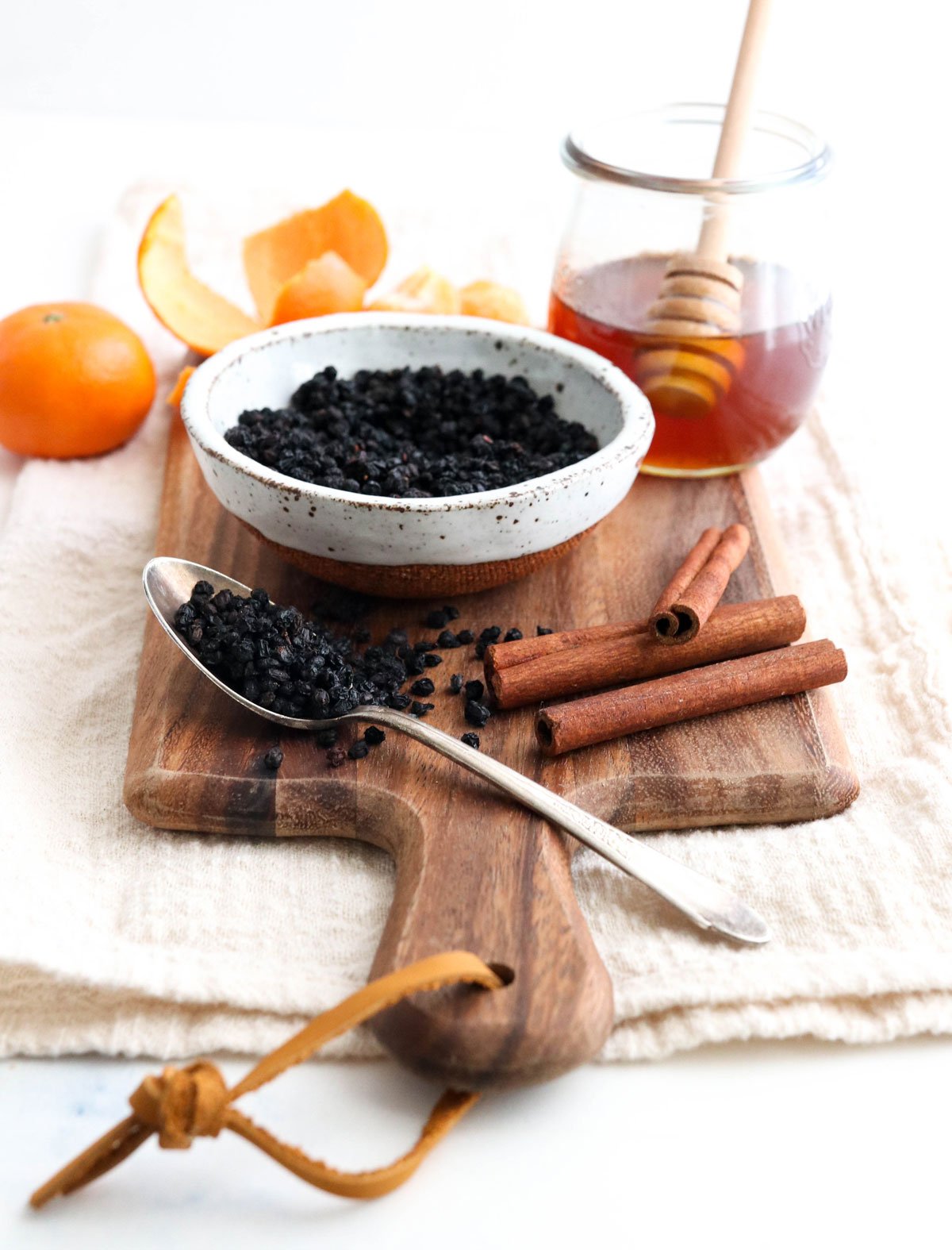 elderberry tea ingredients gathered