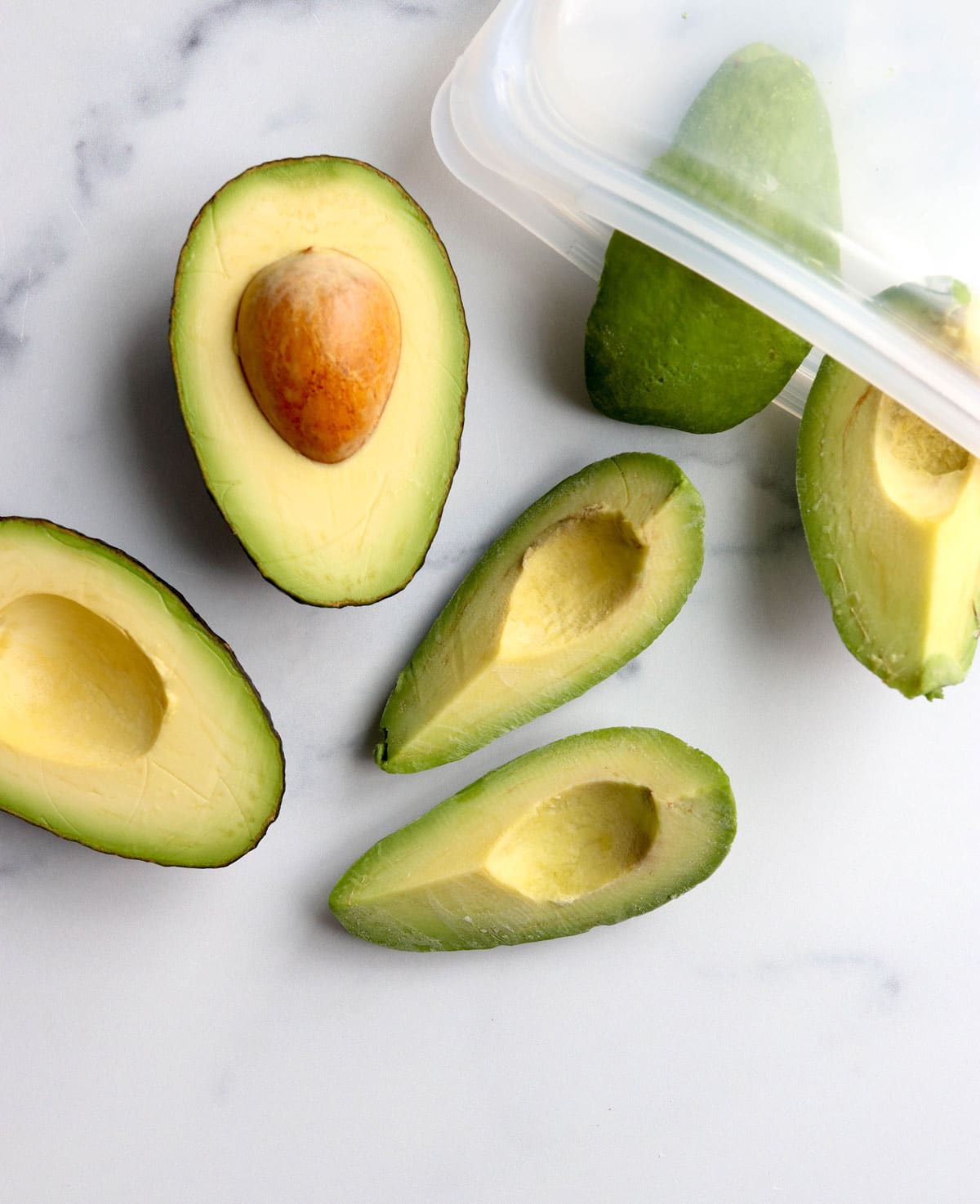 frozen avocado slices in silicone bag