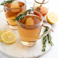 rosemary tea in two glasses
