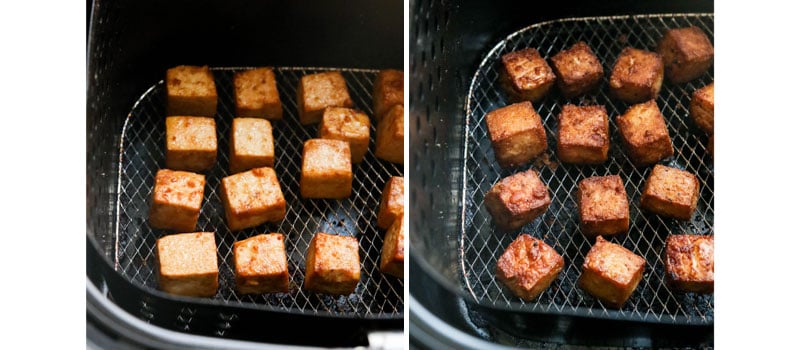tofu cooked in the air fryer