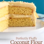 coconut flour cake pin for pinterest