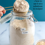 oat flour pin for pinterest
