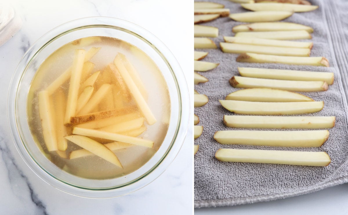 soaking french fries in water