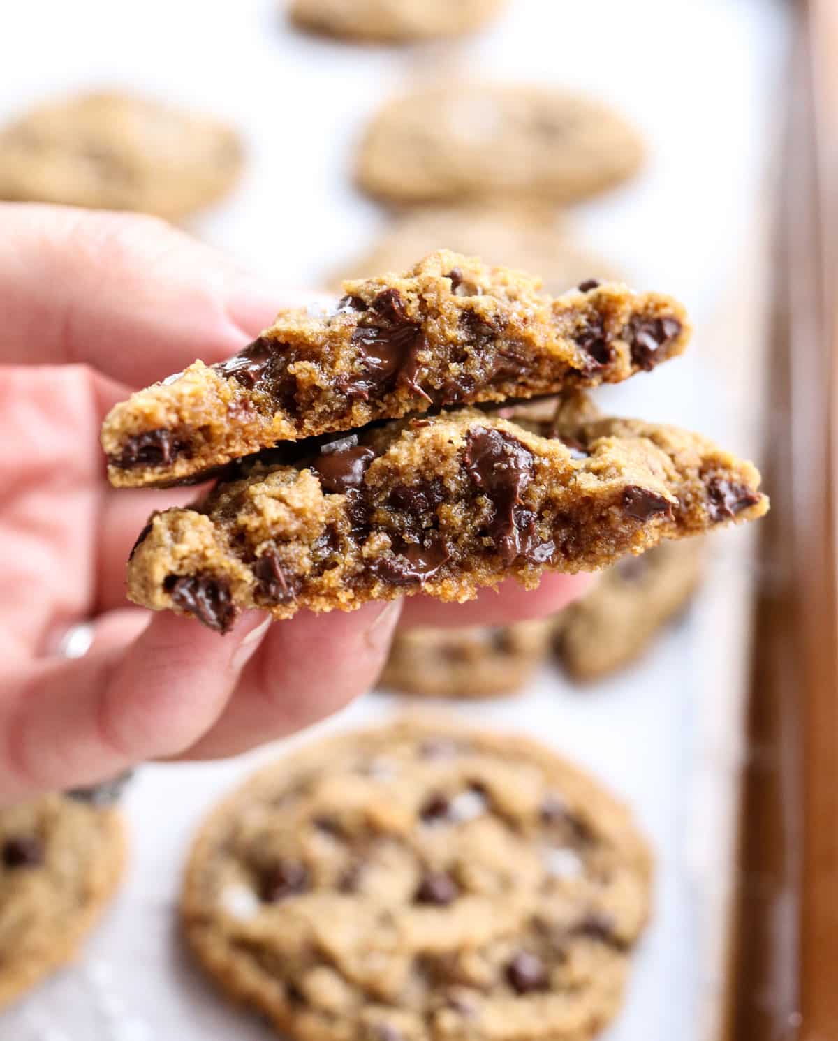 Giant Almond Flour Chocolate Chip Cookie - Flora & Vino