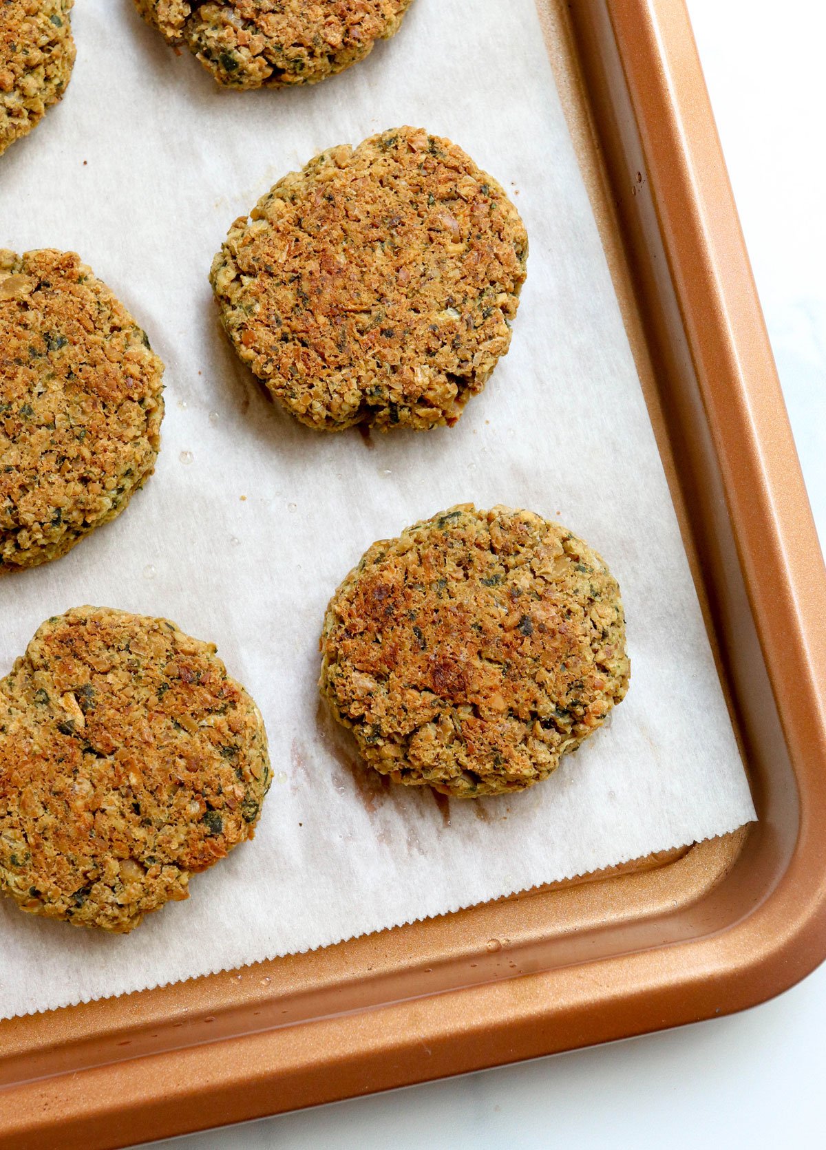 baked falafel on pan