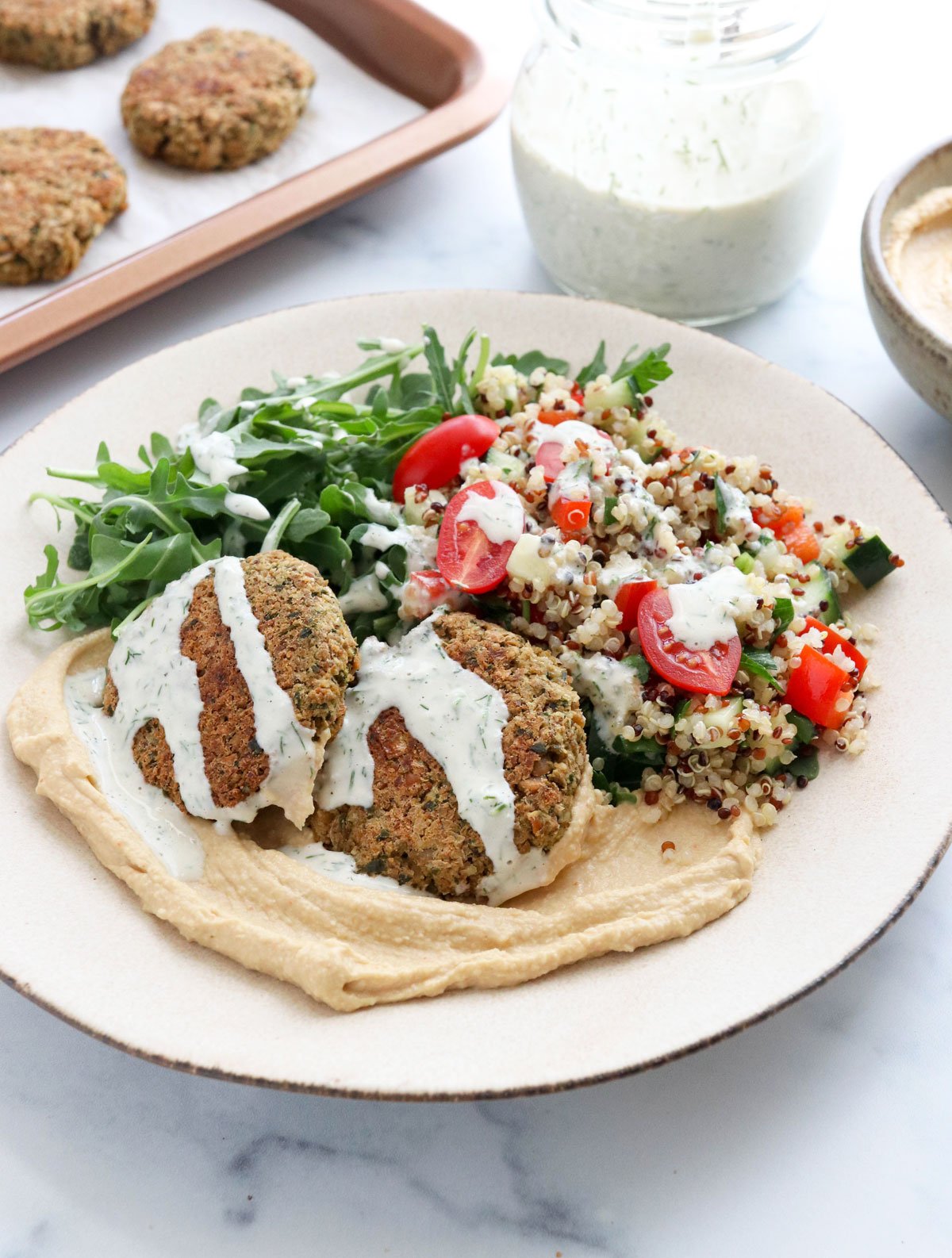 Falafel Salad Bowls (Meal Prep), Recipe