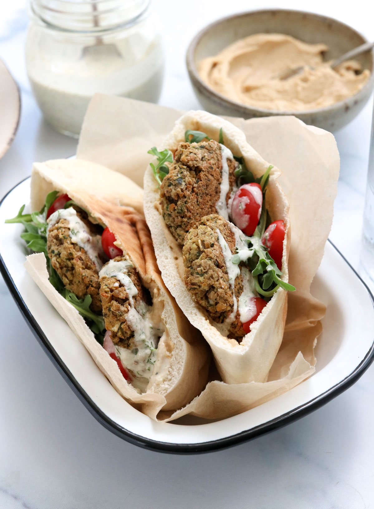 falafel in pita bread