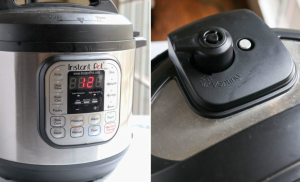 Instant Pot set to cook for 12 minutes