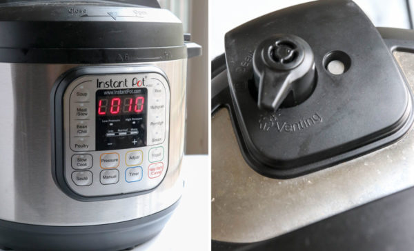 Instant Pot naturally released for 10 minutes